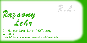 razsony lehr business card